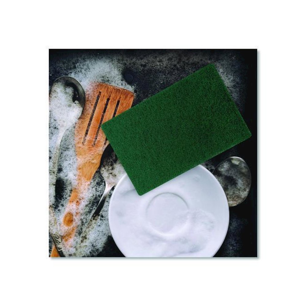 90-96 Medium Duty Hand Cleaning Pad, 6" x 9", Green, 20/Pack, 3 Packs/Carton. Picture 3