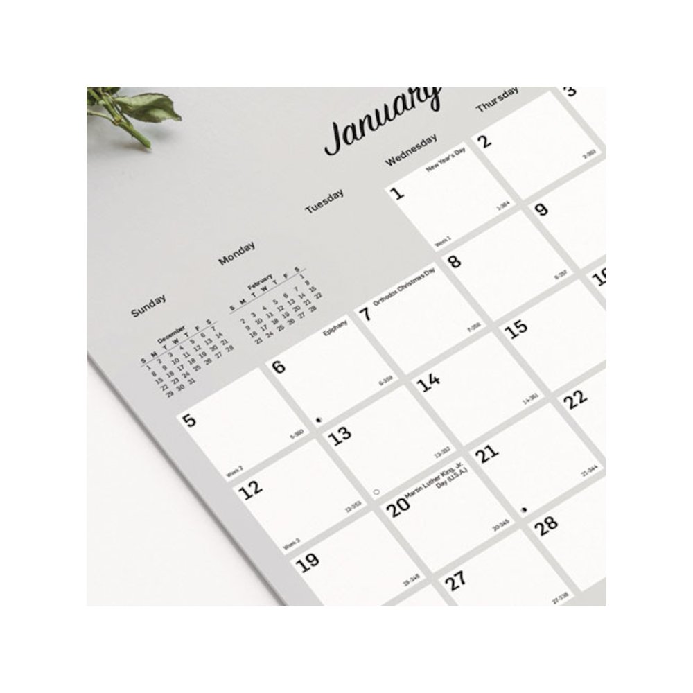 Romantic Wall Calendar, Floral Photography, 12 x 17, White/Multicolor Sheets, 12-Month (Jan to Dec): 2026. Picture 4
