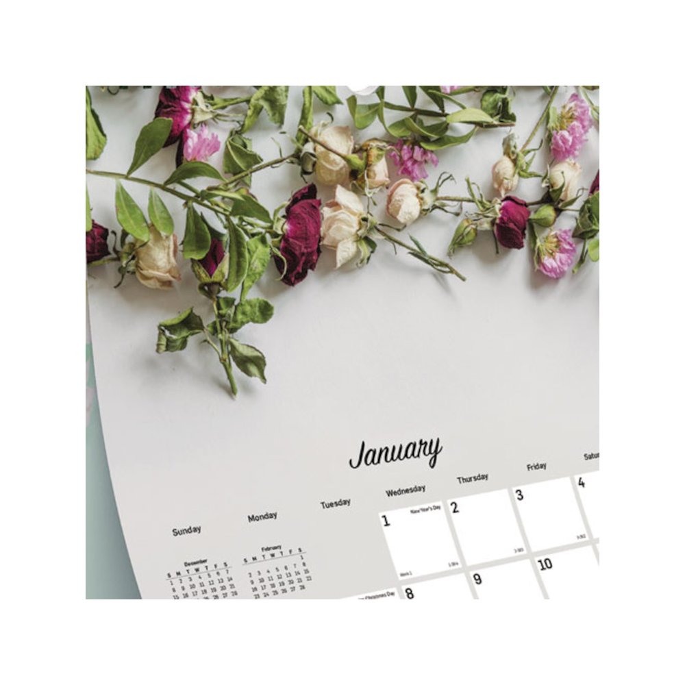 Romantic Wall Calendar, Floral Photography, 12 x 17, White/Multicolor Sheets, 12-Month (Jan to Dec): 2026. Picture 5