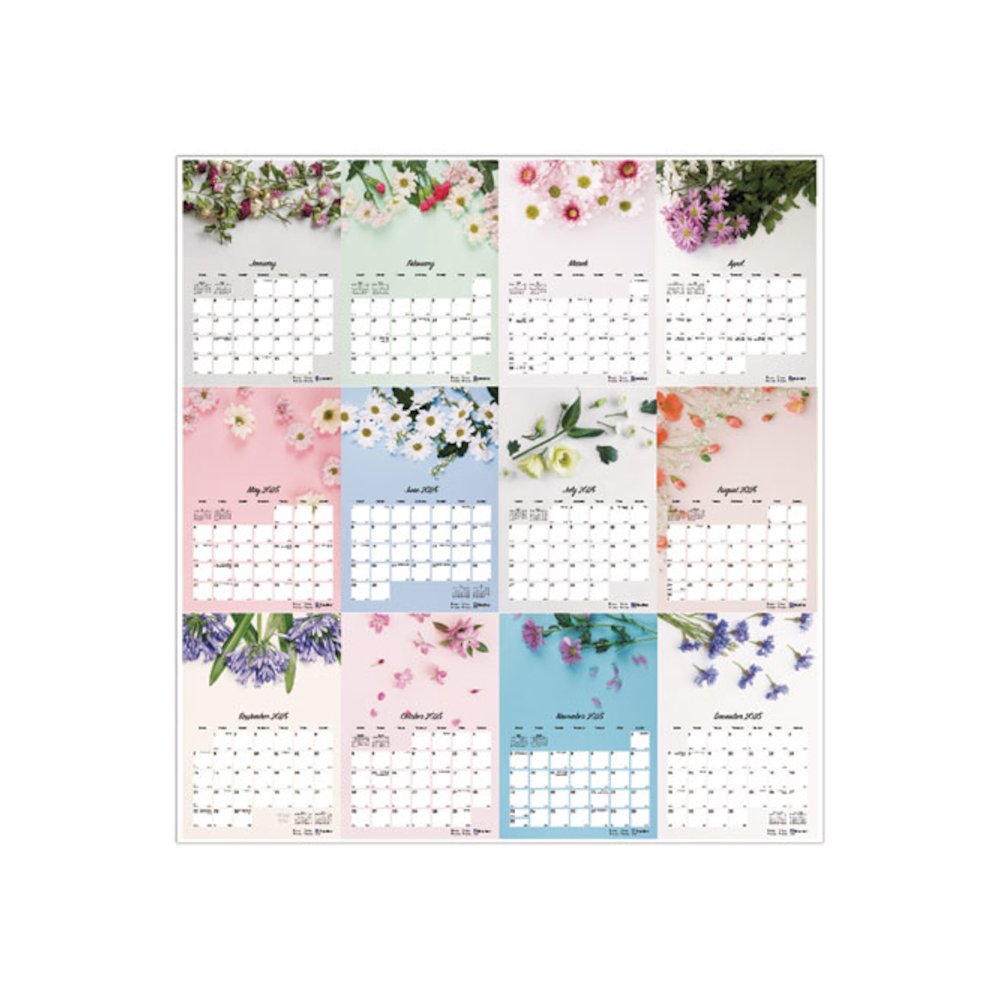 Romantic Wall Calendar, Floral Photography, 12 x 17, White/Multicolor Sheets, 12-Month (Jan to Dec): 2026. Picture 6