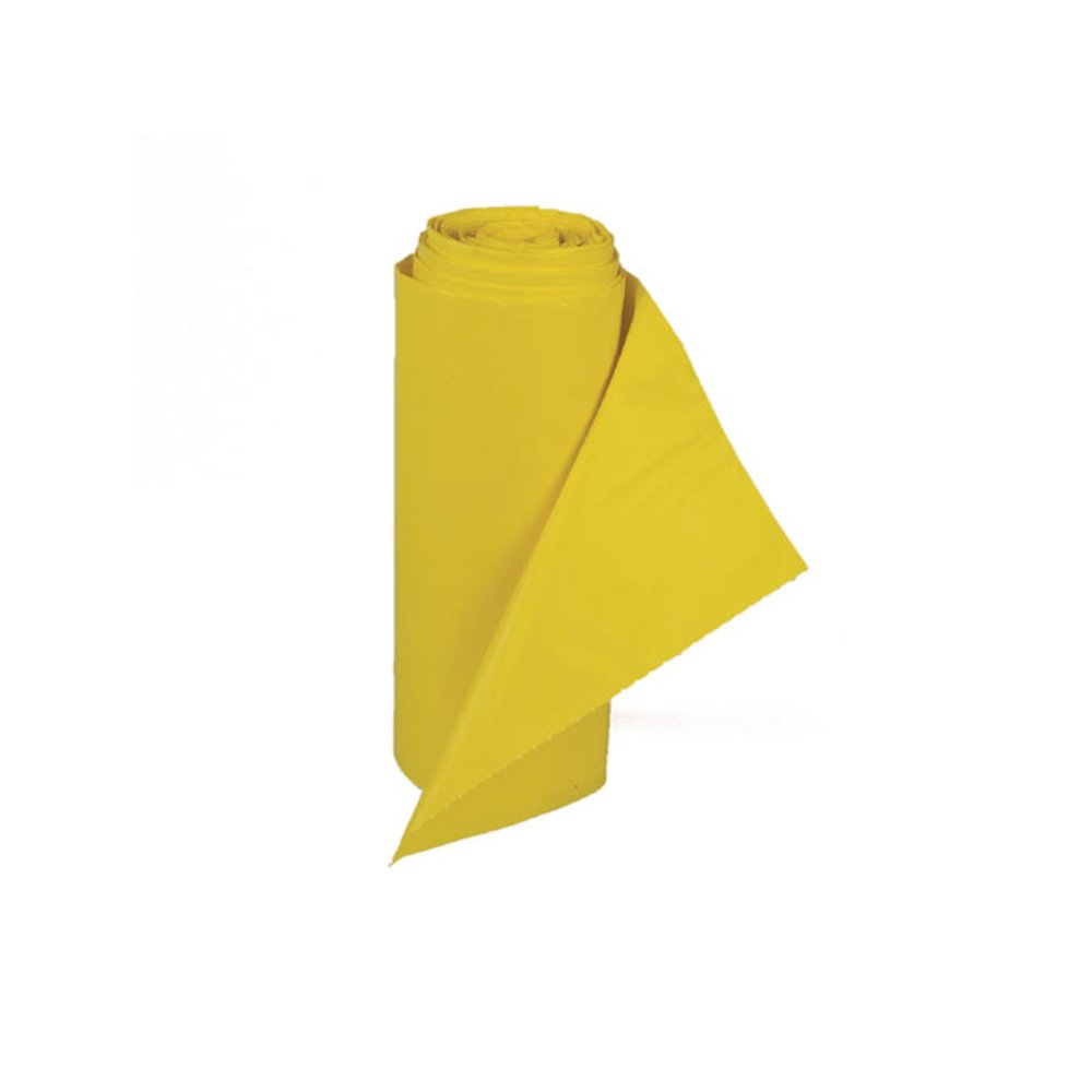 Low-Density Commercial Can Liners, Infectious Waste Biohazard, 30 gal, 1.15 mil, 30" x 43", Yellow, 25 Bags/Roll, 6 Rolls/CT. Picture 3