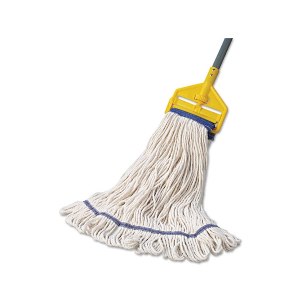 Super Loop Wet Mop Head, Cotton/Synthetic Fiber, 5" Headband, X-Large Size, White, 12/Carton. Picture 2