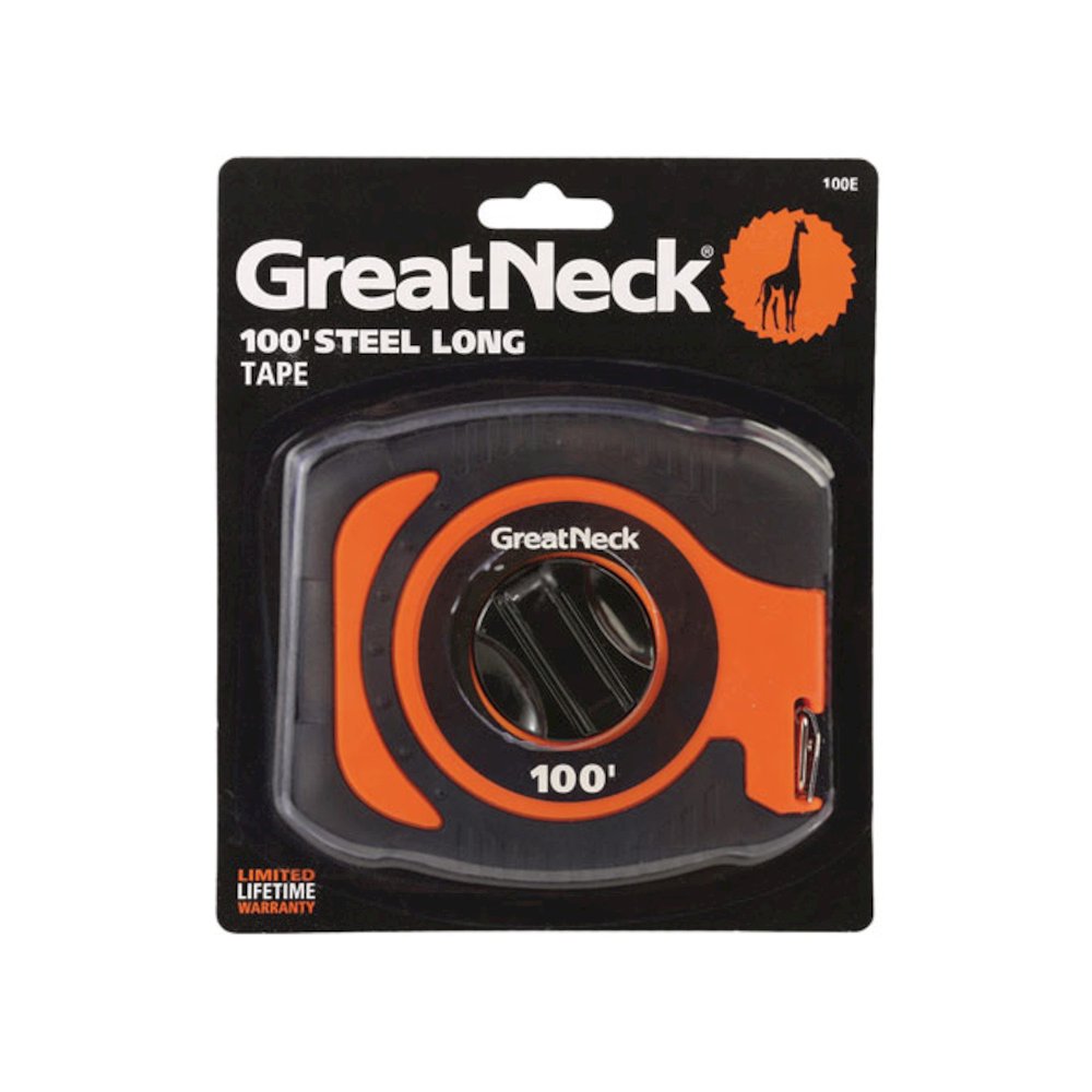English Rule Measuring Tape, 0.38" x 100 ft, Steel, Yellow. Picture 9