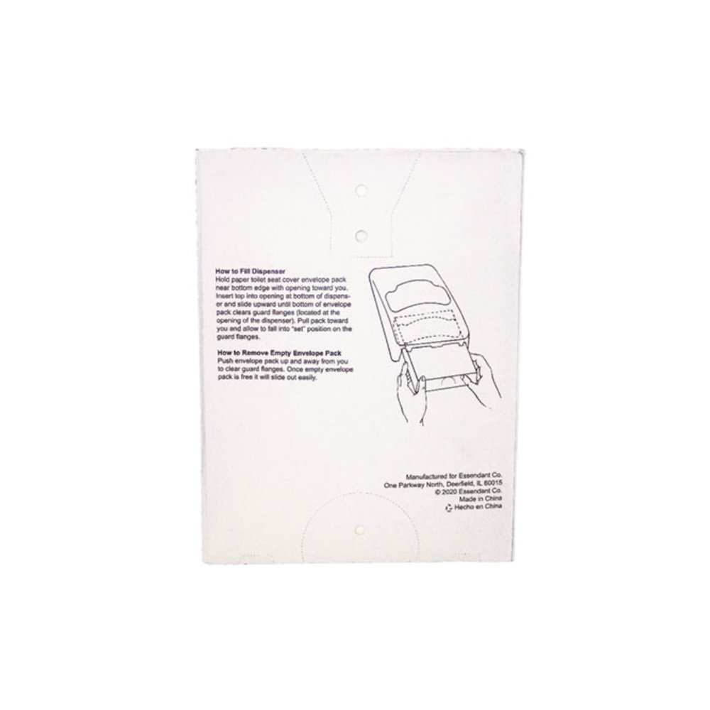 Quarter-Fold Toilet Seat Covers, 14.17 x 16.73, White, 5,000/Carton. Picture 2
