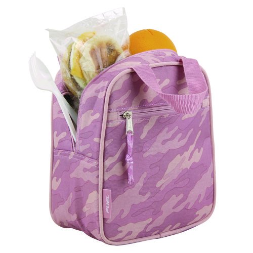 Bijoux Lunch Bag, 7.5 x 4.25 x 9, Pink Camo. Picture 4