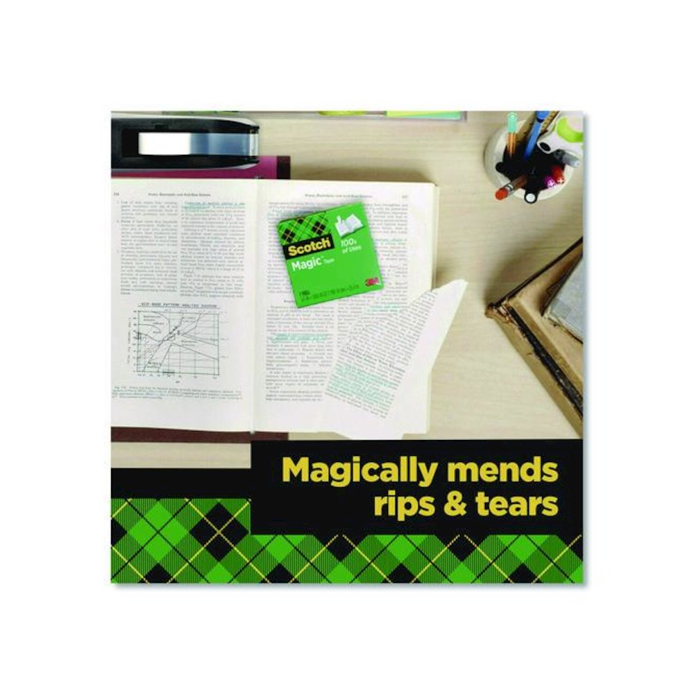 Magic Tape Cabinet Pack, 1" Core, 0.75" x 27.7 yds, Clear, 12/Pack. Picture 4