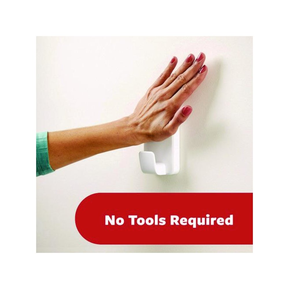 X-large Utility Hooks, Plastic, White, Supports 15 lb, 2/Pack. Picture 9