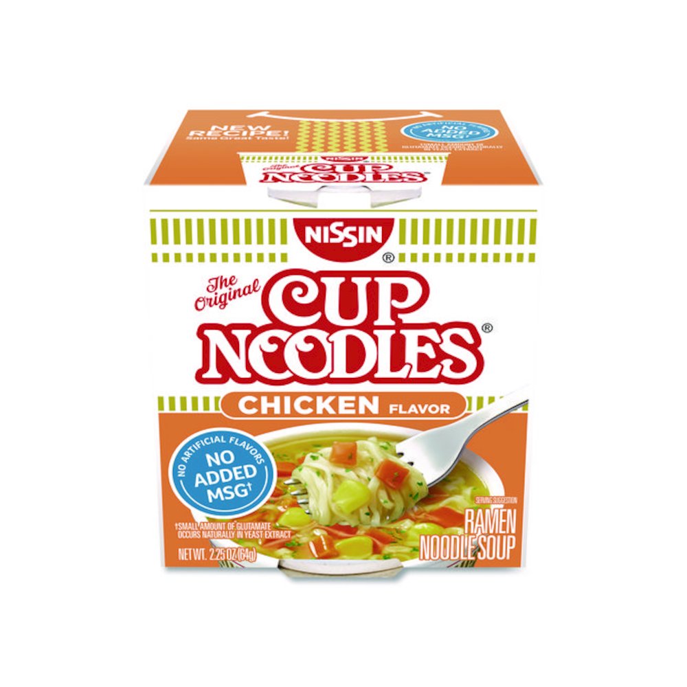 Cup Noodles, Chicken, 2.25 oz Cup, 12/Carton. Picture 3