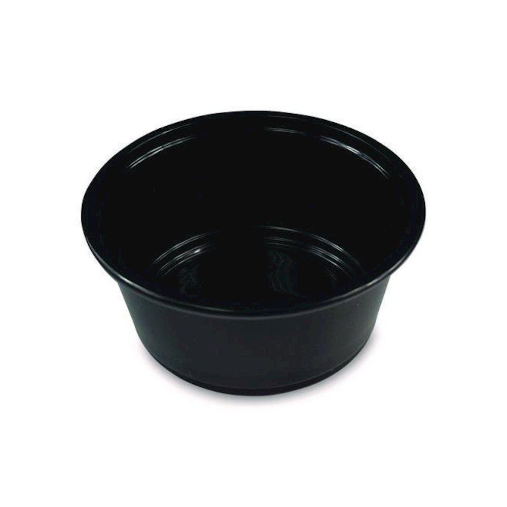 Souffle/Portion Cups, 3.25 oz, Plastic, Black, 2,500/Carton. Picture 3