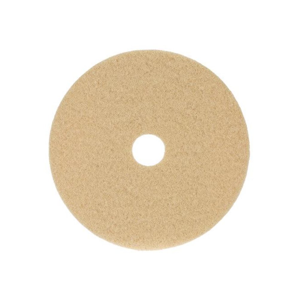 Burnishing Floor Pads, 19" Diameter, Tan, 5/Carton. Picture 1