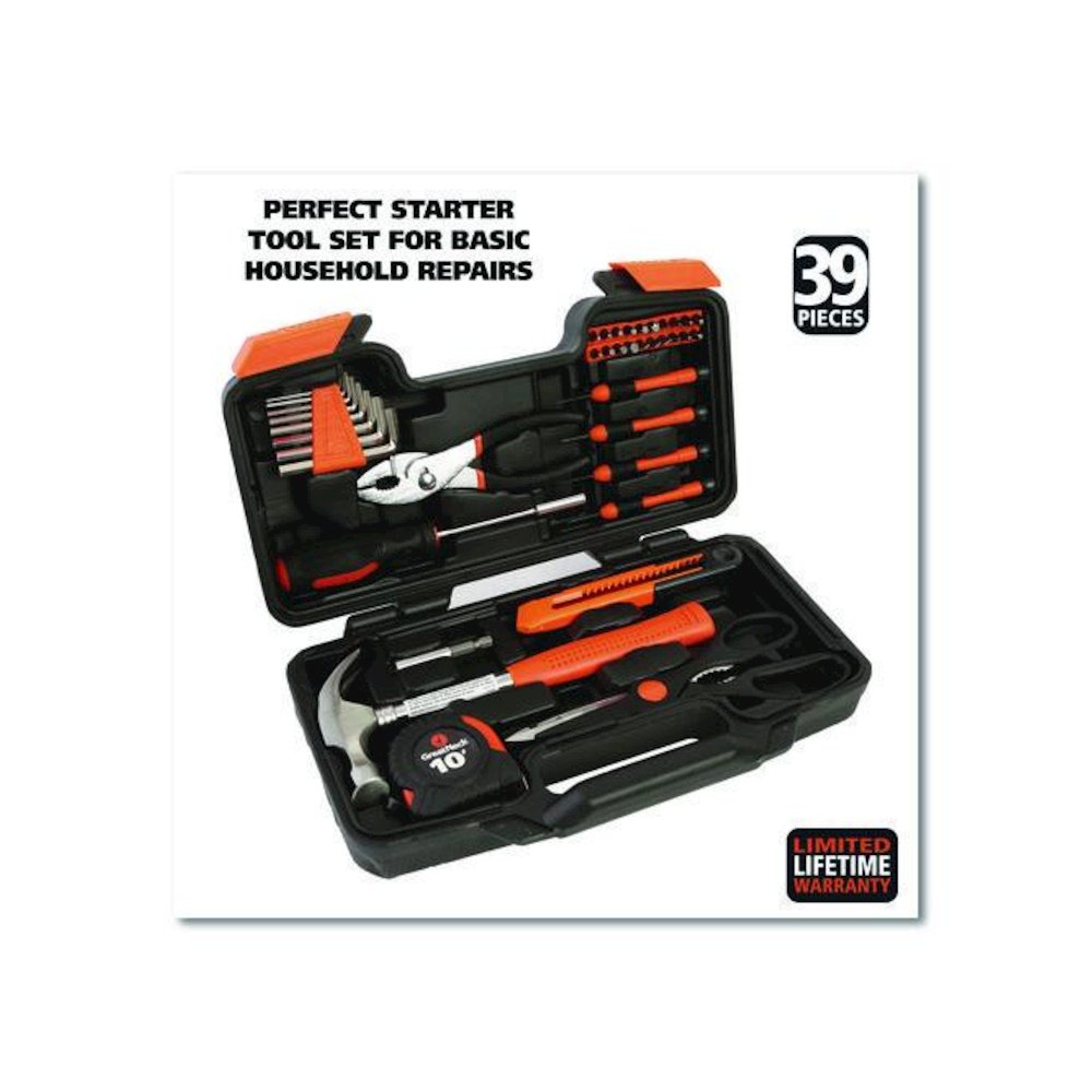 Homeowner's 39-Piece Tool Set, 12.38" x 3" x 7.25" Carry Case. Picture 2
