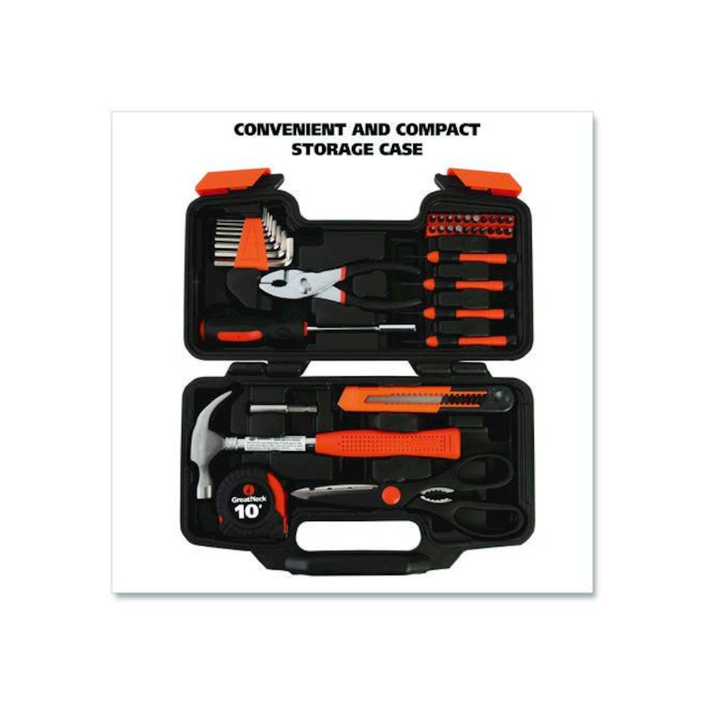 Homeowner's 39-Piece Tool Set, 12.38" x 3" x 7.25" Carry Case. Picture 4