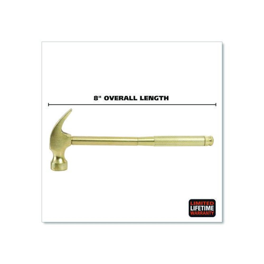 5-in-1 Carpenter's Hammer with Nesting Handle Containing Four Screwdrivers, 6.5" Long Gold Handle. Picture 2