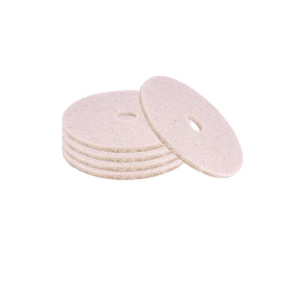 Natural Hog Hair Burnishing Floor Pads, 17" Diameter, Tan, 5/Carton. Picture 2