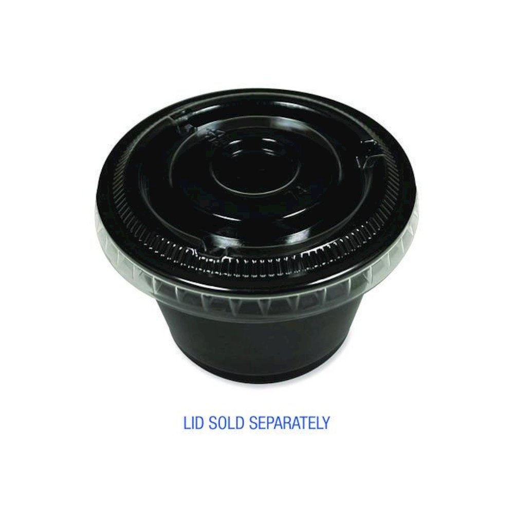 Souffle/Portion Cups, 3.25 oz, Plastic, Black, 2,500/Carton. Picture 5