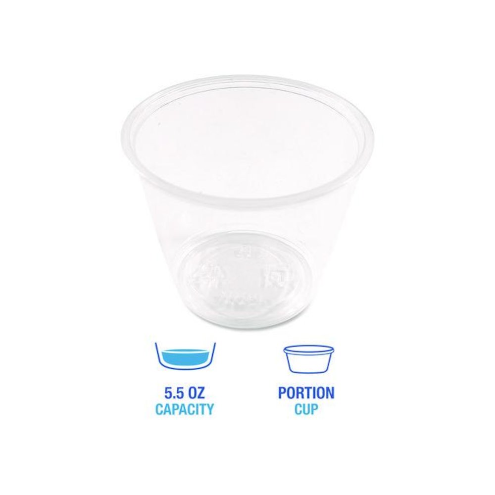 Souffle/Portion Cups, 5.5 oz, Plastic, Translucent, 2,500/Carton. Picture 2