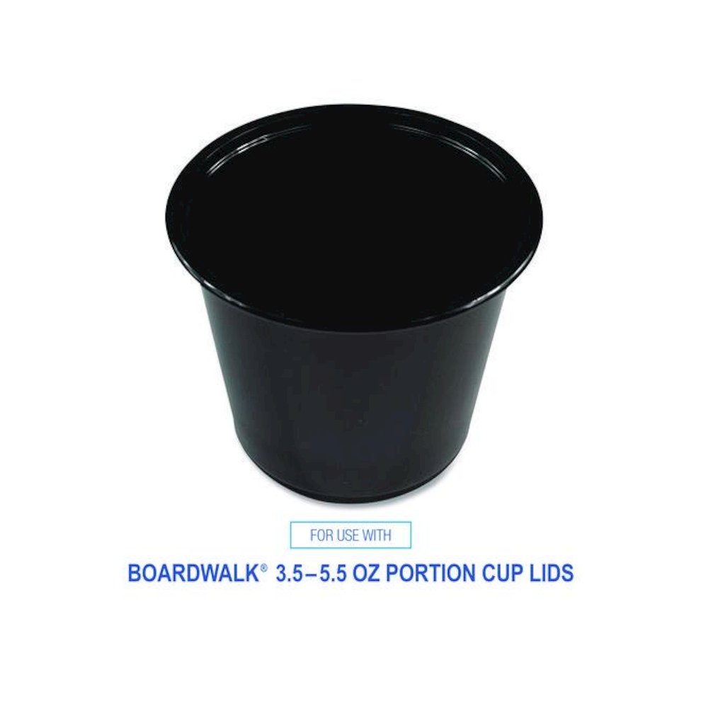 Souffle/Portion Cups, 5.5 oz, Plastic, Black, 2,500/Carton. Picture 6
