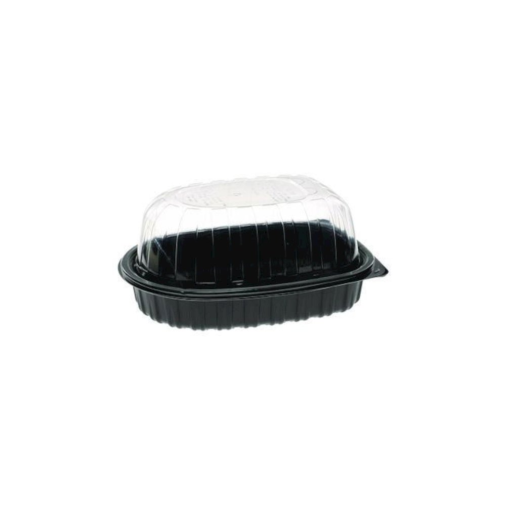 MealMaster Chicken Roaster Base/Lid, 10 x 7.5 x 4, Black/Clear, Plastic, 110/Carton. Picture 1