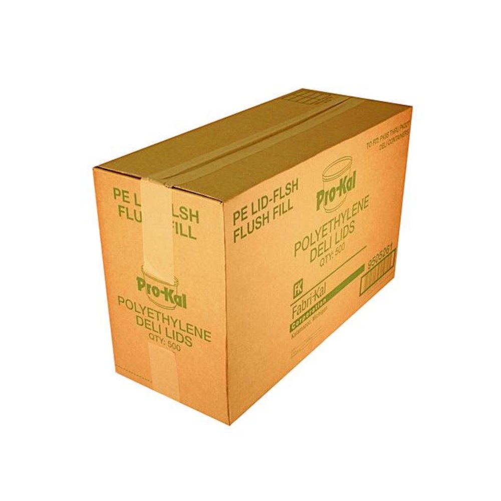 Pro Kal Polyethylene Flush Fill Round Deli Lids, 4.6" Diameter, Clear, Plastic, 500/Carton. Picture 2