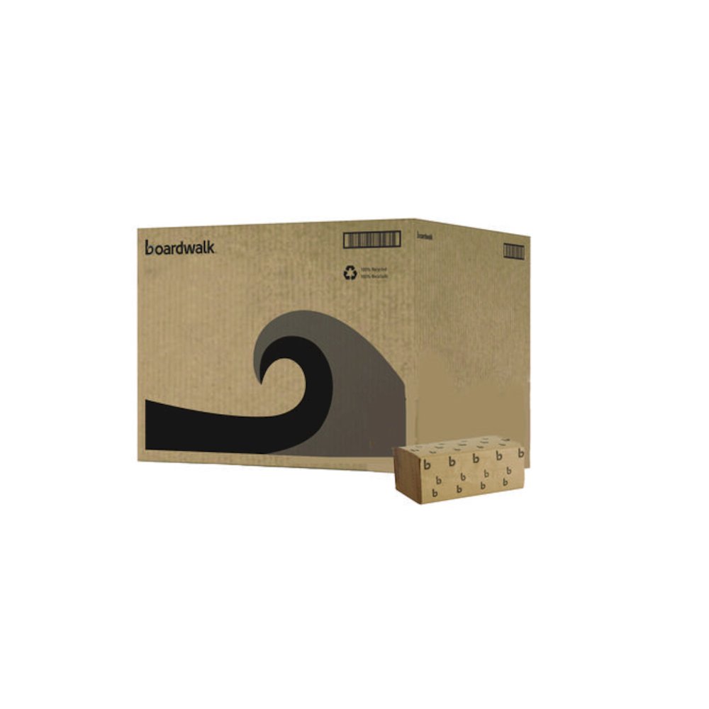 Singlefold Paper Towels, 1-Ply, 9 x 9.45, Natural, 250/Pack, 16 Packs/Carton. Picture 1