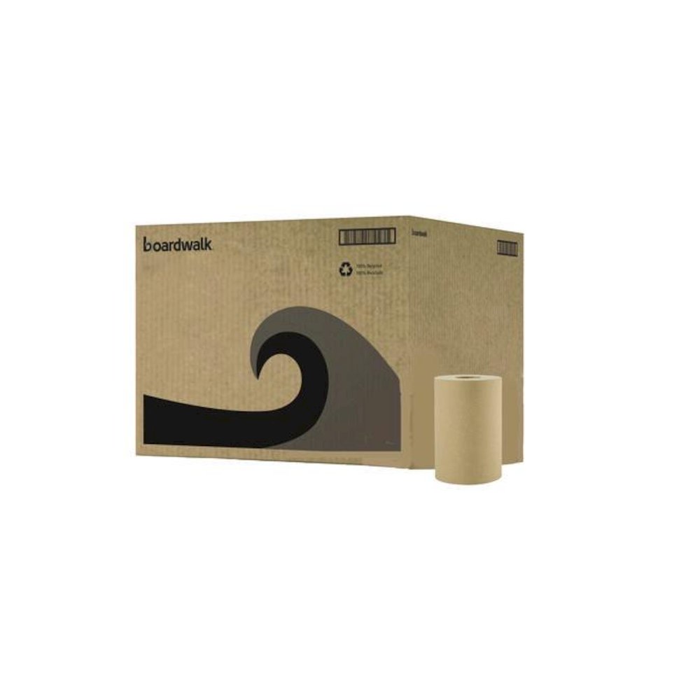 Hardwound Paper Towels, 1-Ply, 8" x 350 ft, Natural, 12 Rolls/Carton. Picture 1