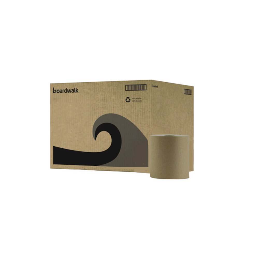 Hardwound Paper Towels, Nonperforated, 1-Ply, 8" x 800 ft, Natural, 6 Rolls/Carton. Picture 1