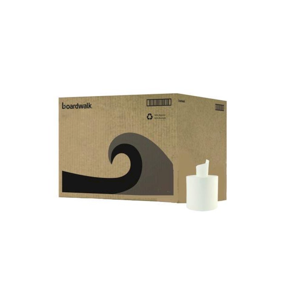 Center-Pull Roll Towels, 2-Ply, 10 x 7.6, White, 600/Roll, 6/Carton. Picture 1