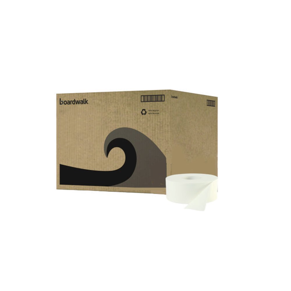 JRT Jumbo Roll Bathroom Tissue, Septic Safe, 2-Ply, 3.3" x 1,000 ft, White, 12 Rolls/Carton. Picture 1