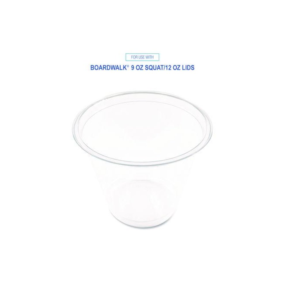 Clear Plastic PET Cups, Squat, 9 oz, 1,000/Carton. Picture 7