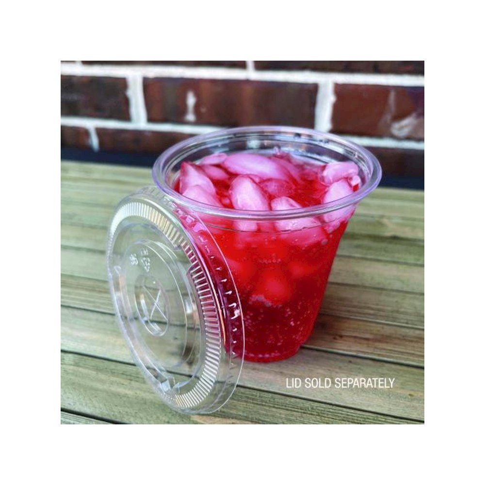 Clear Plastic PET Cups, Squat, 9 oz, 1,000/Carton. Picture 8