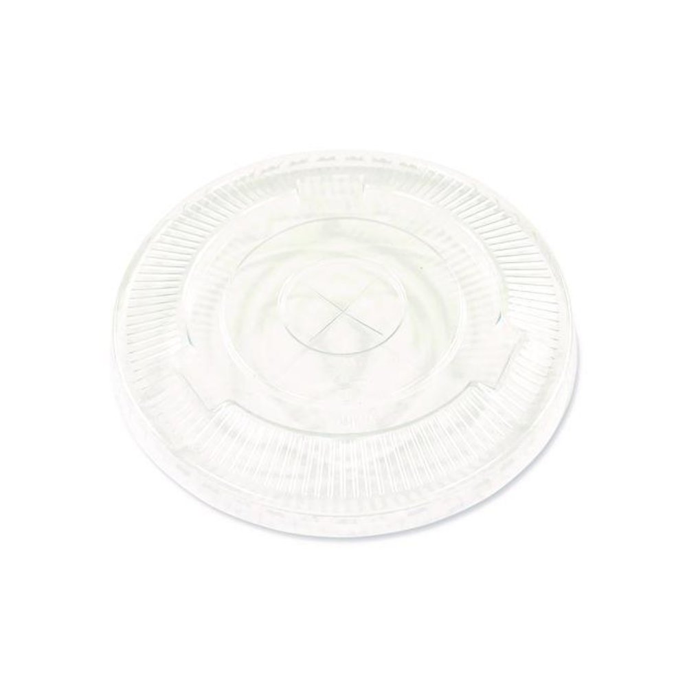 PET Cold Cup Straw-Slot Lids, Fits 9 oz to 10 oz Cold Cups, Plastic, Clear, 1,000/Carton. Picture 4
