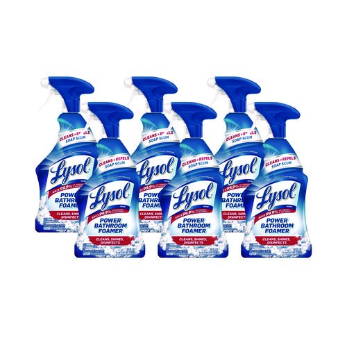 Disinfectant Power Bathroom Foamer, Liquid, Unscented, 22 oz Trigger Spray Bottle, 6/Carton. Picture 1