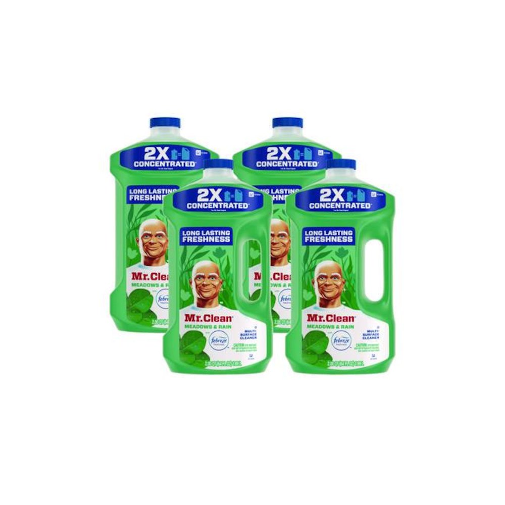 Multipurpose Cleaning Solution with Febreze, Meadows and Rain, 64 oz Bottle, 4/Carton. Picture 1