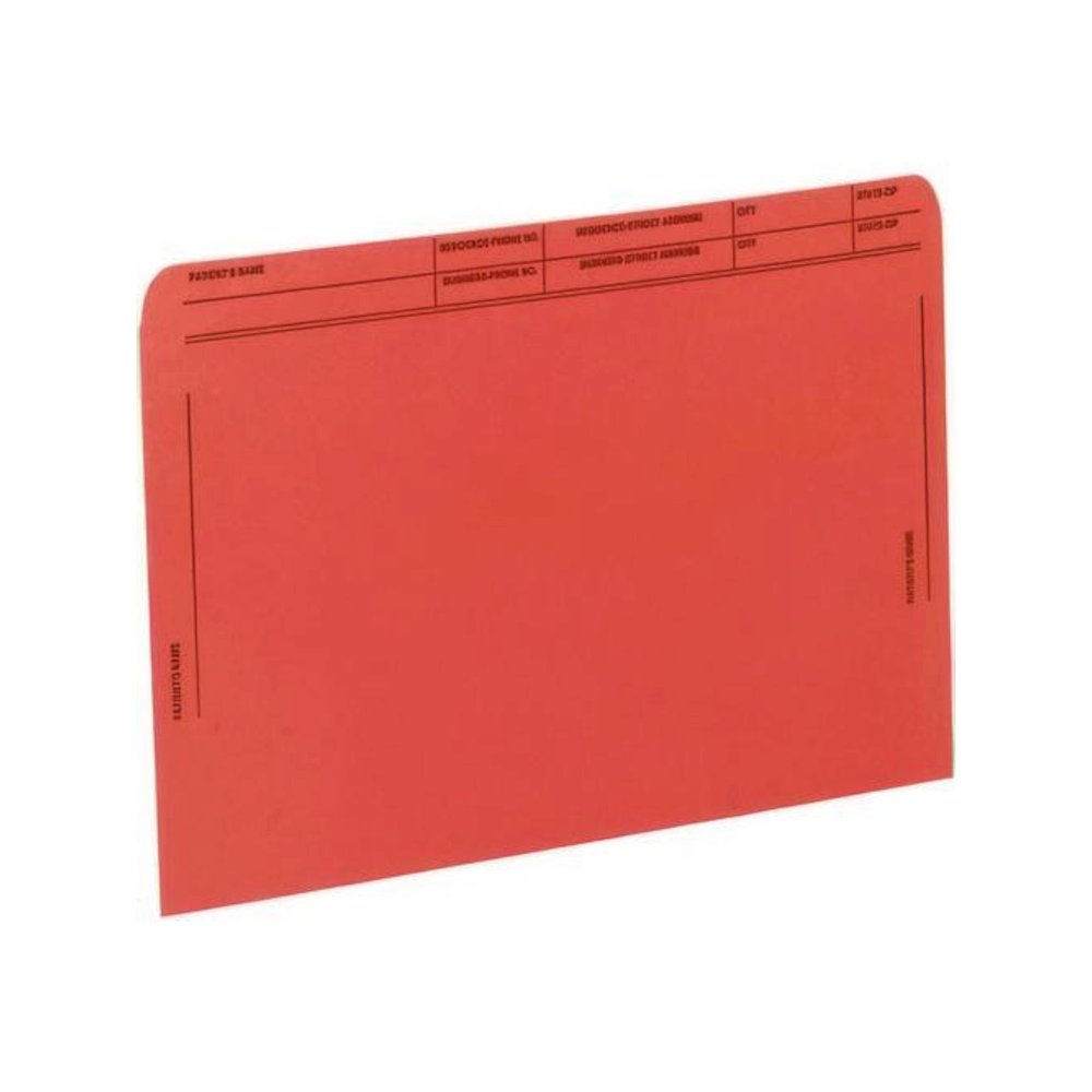 Patient File Pocket, Letter Size, Orange, 50/Box. Picture 2