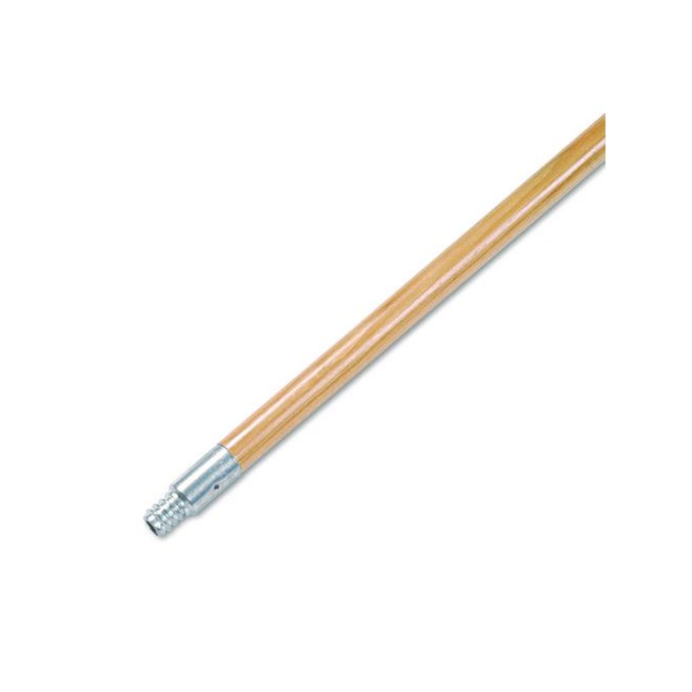 Metal Tip Threaded Hardwood Broom Handle, 0.94" dia x 60", Natural. Picture 3