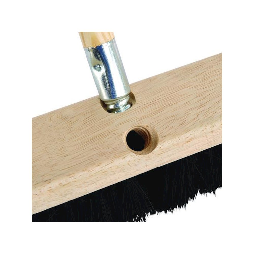 Metal Tip Threaded Hardwood Broom Handle, 0.94" dia x 60", Natural. Picture 6