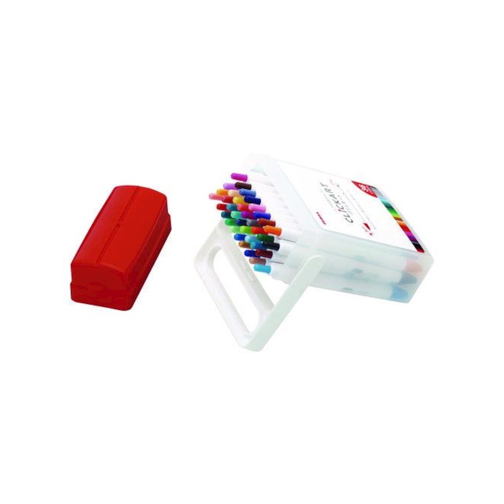 ClickArt Porous Point Pen, Retractable, Fine 0.6 mm, Assorted Ink Colors, White Barrel, 36/Pack. Picture 3