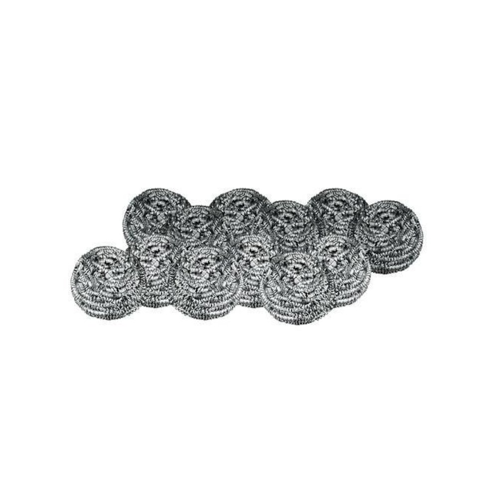 Stainless Steel Scrubber, Medium Size, Steel Gray, 72/Carton. Picture 1