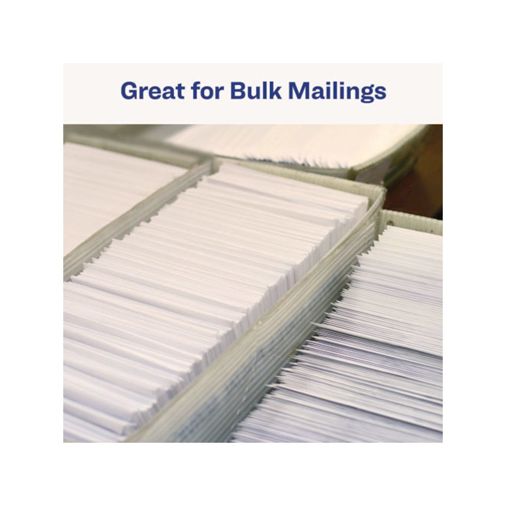 Dot Matrix Printer Mailing Labels, Pin-Fed Printers, 1.44 x 4, White, 5,000/Box. Picture 3