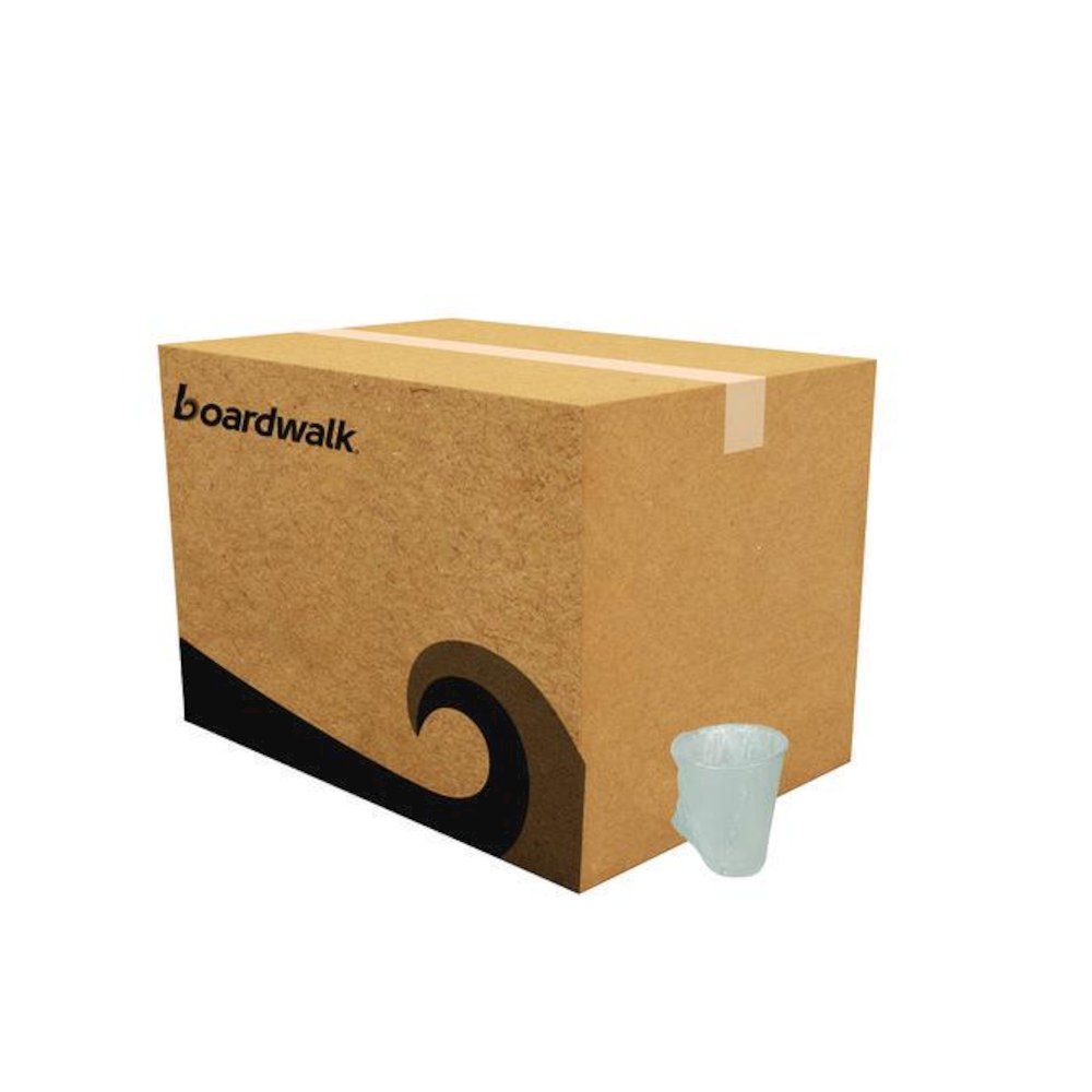 Translucent Plastic Cold Cups, Individually Wrapped, 9 oz, 1,000/Carton. Picture 1