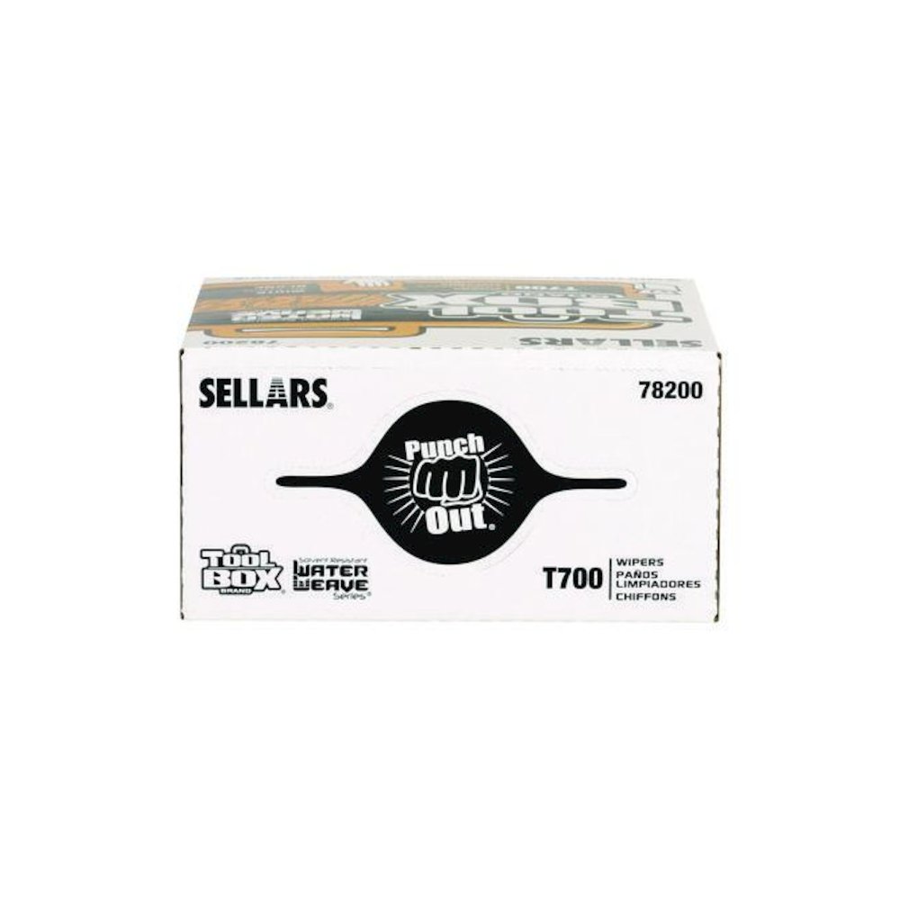 TOOLBOX WaterWeave T700 Wipers, 1-Ply, 8.27 x 16.5, White, 100 Sheets/Box, 8 Boxes/Carton. Picture 5