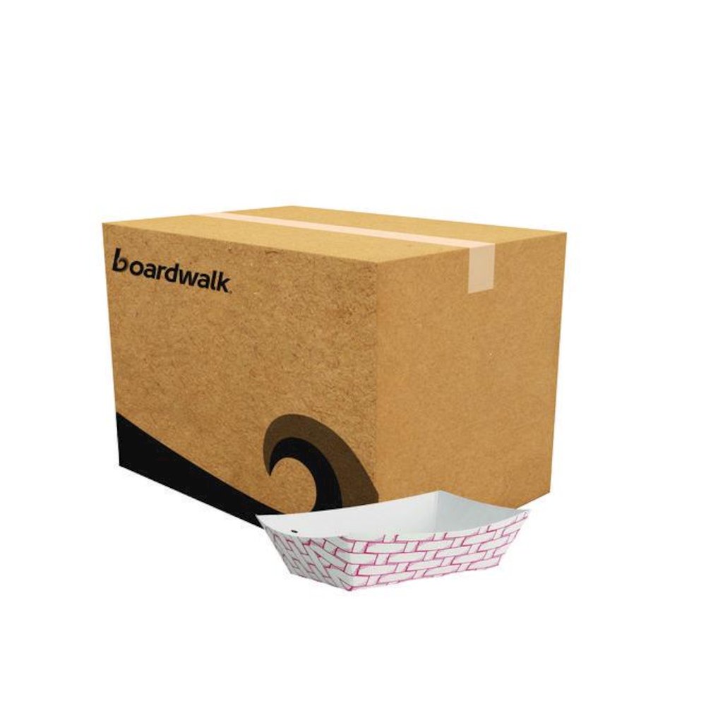 Paper Food Baskets, 0.25 lb Capacity, 2.69 x 4 x 1.05, Red/White, 1,000/Carton. Picture 1