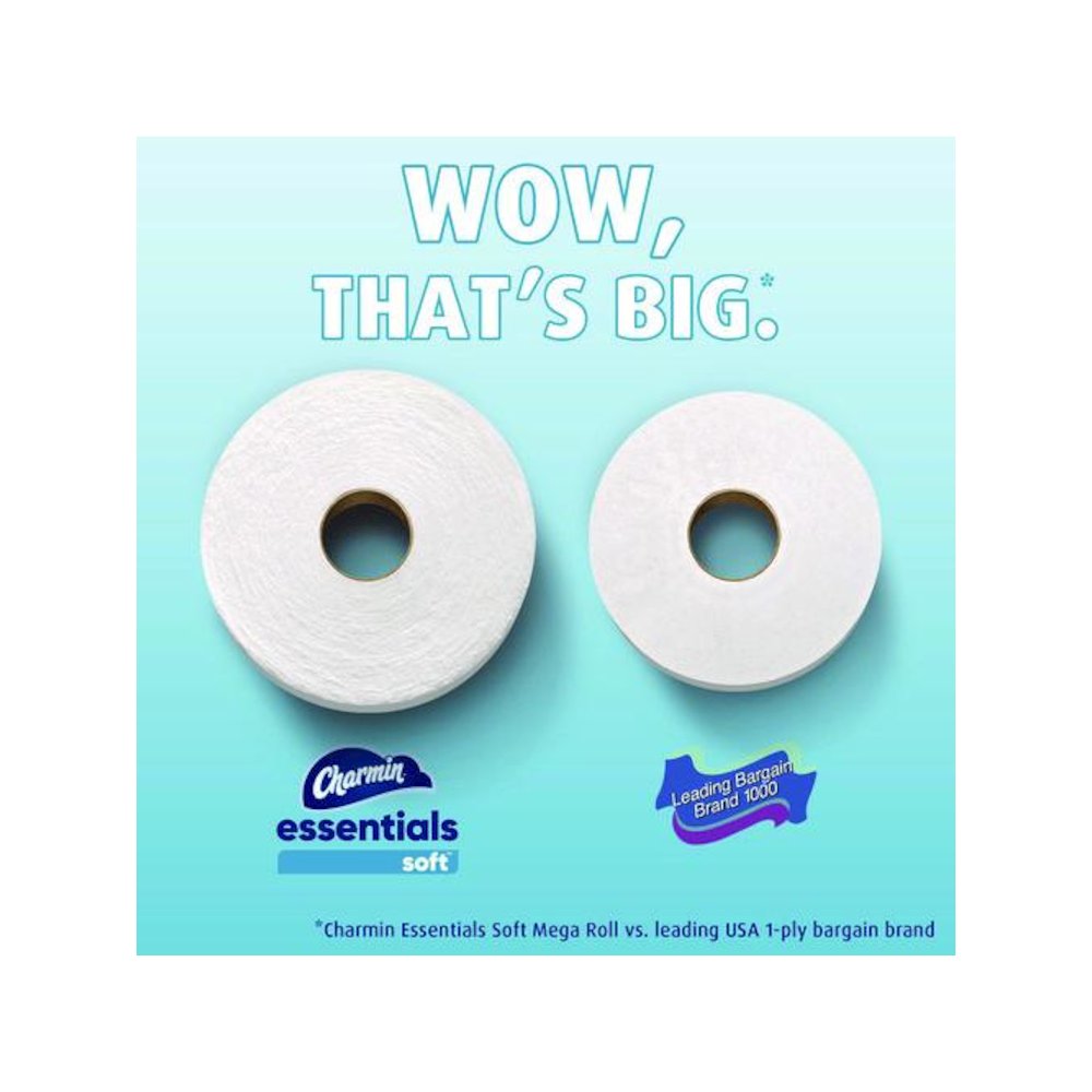 Essentials Soft Bathroom Tissue, Septic Safe, 2-Ply, White, 330 Sheets/Roll, 12 Rolls/Pack, 4 Packs/Carton. Picture 8