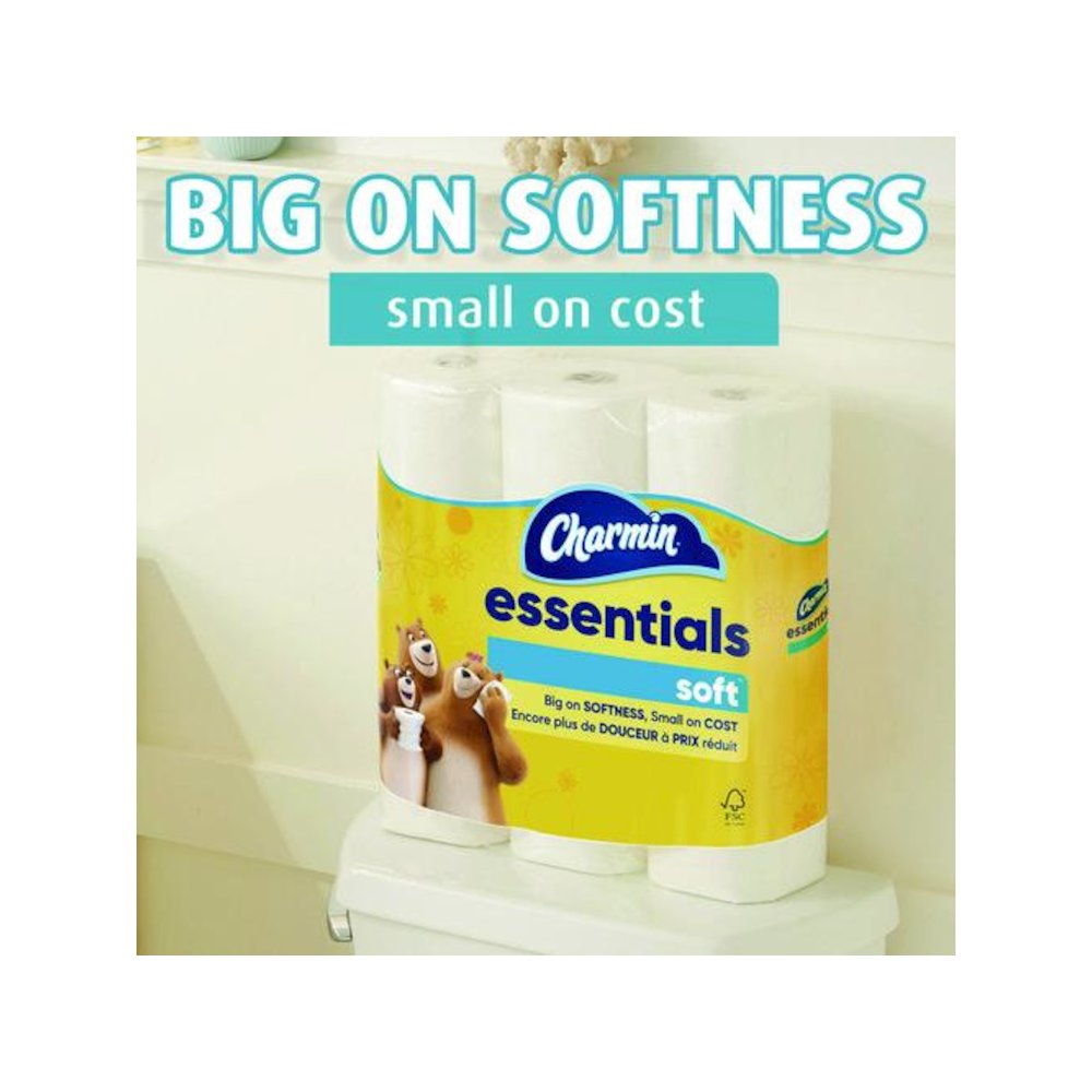 Essentials Soft Bathroom Tissue, Septic Safe, 2-Ply, White, 330 Sheets/Roll, 12 Rolls/Pack, 4 Packs/Carton. Picture 10