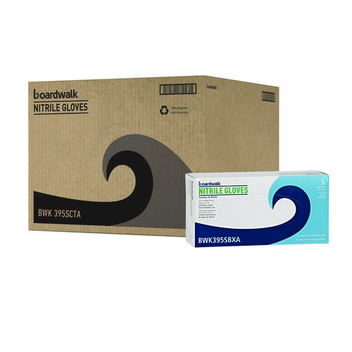 Disposable Powder-Free Nitrile Gloves, Small, Blue, 5 mil, 100/Box, 10 Boxes/Carton. Picture 1