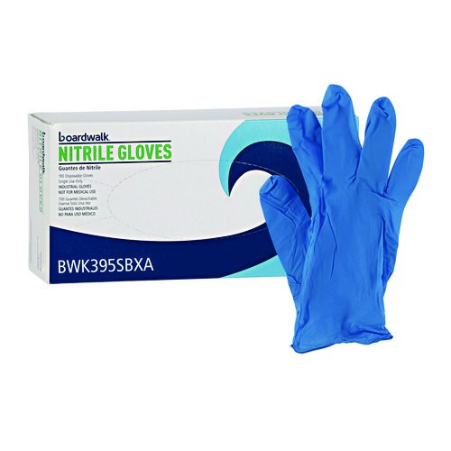 Disposable Powder-Free Nitrile Gloves, Small, Blue, 5 mil, 100/Box, 10 Boxes/Carton. Picture 2