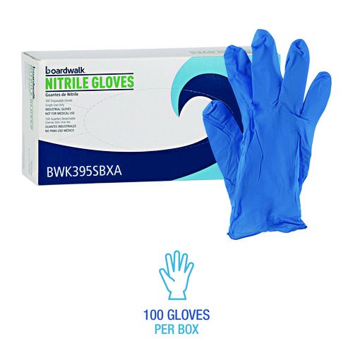 Disposable Powder-Free Nitrile Gloves, Small, Blue, 5 mil, 100/Box, 10 Boxes/Carton. Picture 7