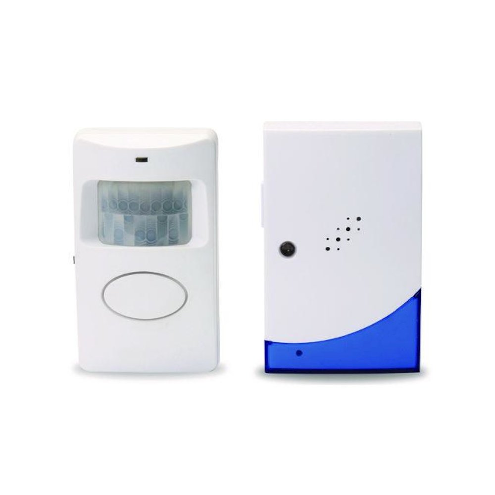 Visitor Arrival/Departure Chime, Battery Operated, White. Picture 1