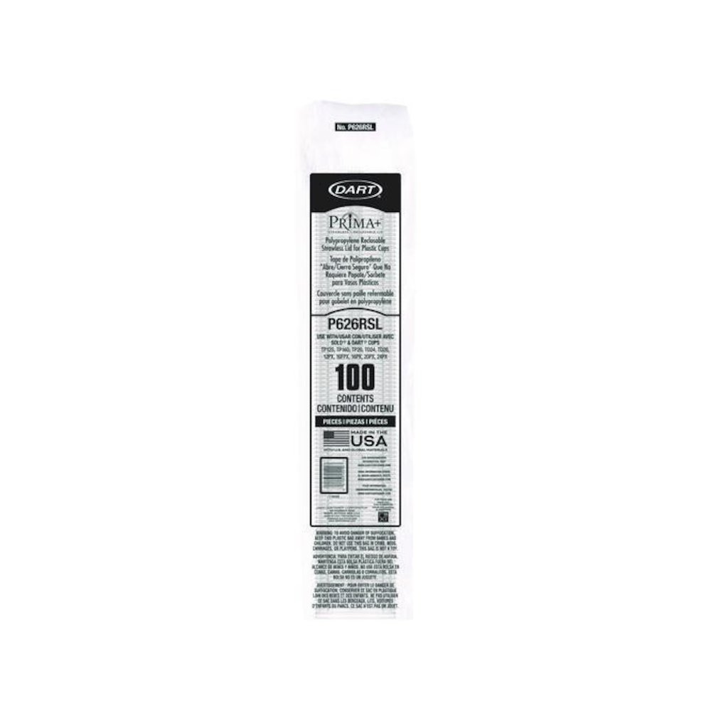 Prima Strawless Plastic Lids, Fits 12 oz to 26 oz Cold Cups, Clear, 100/Sleeve, 10 Sleeves/Carton. Picture 4