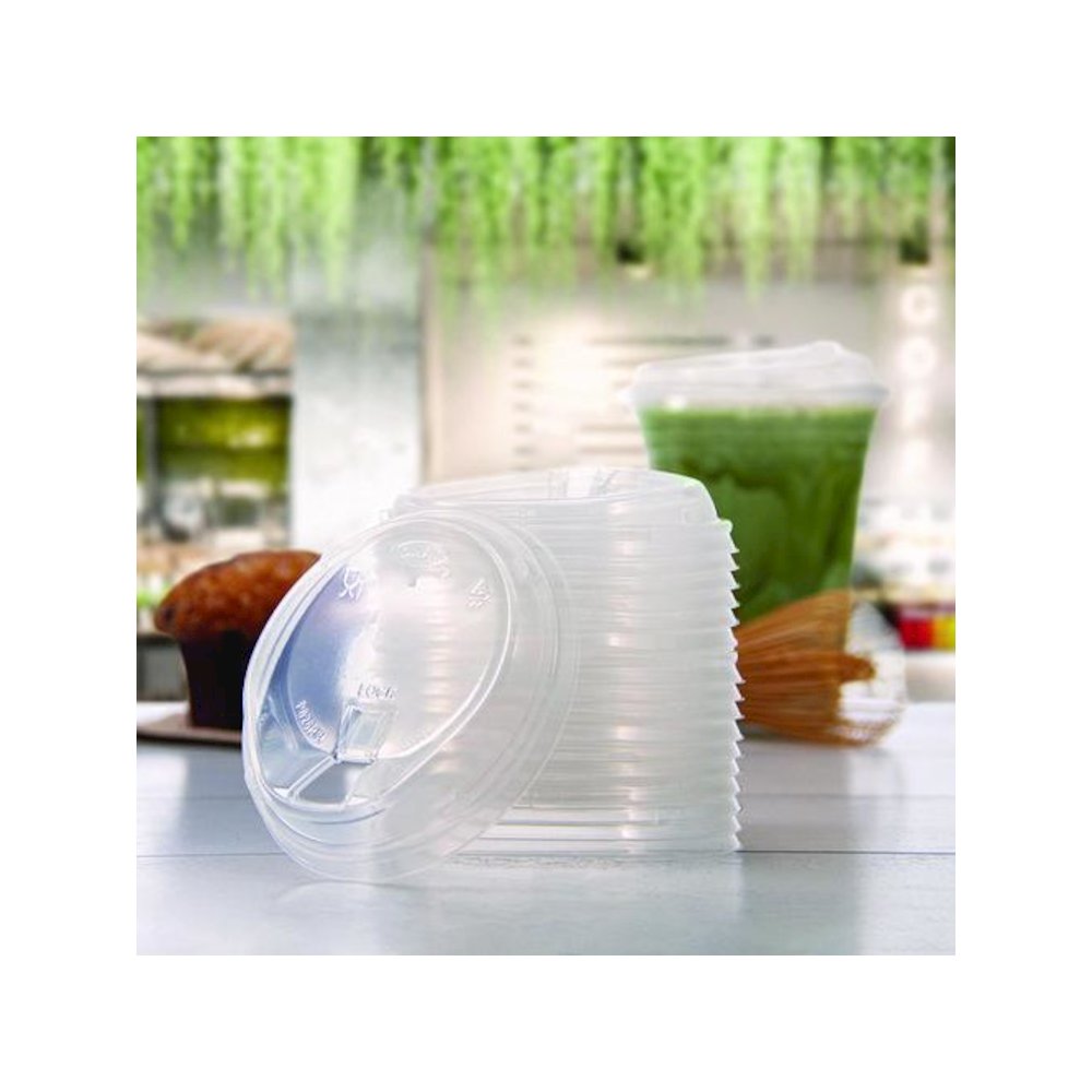 Prima Strawless Plastic Lids, Fits 12 oz to 26 oz Cold Cups, Clear, 100/Sleeve, 10 Sleeves/Carton. Picture 5